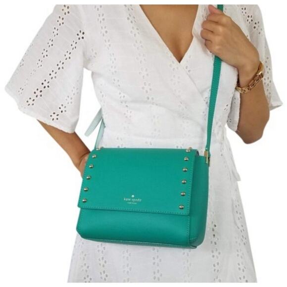 Kate Spade Sanders Place Avva Crossbody Purse in Lizard Green WKRU5308 - Picture 2 of 15